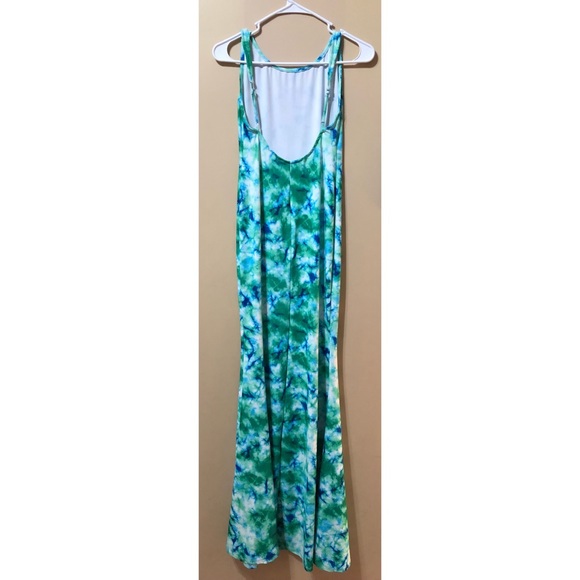 Aqua Blue & Green Maxi Dress - Picture 3 of 5